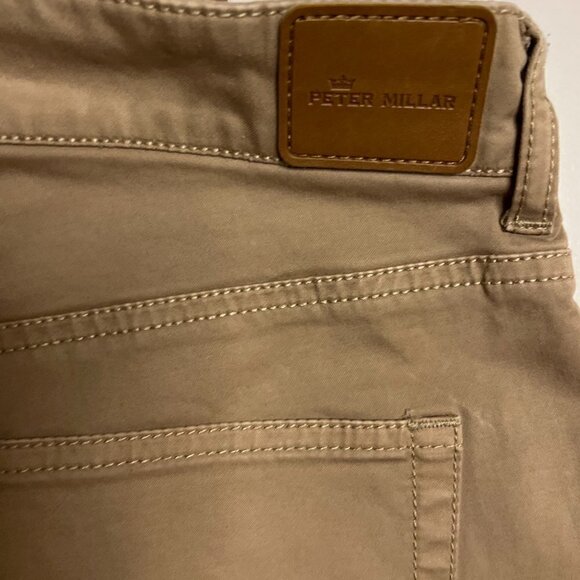 Peter Millar Men's Plain Front Khaki colored Jeans Size 34 x 27 - Picture 6 of 9